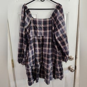 Universal Thread Off Shoulder Plaid Dress